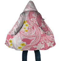 Pink Hawaii Shark Tattoo Cloak Puakenikeni Lei Plumeria Polynesian Pattern LT14 Unisex Pink - Polynesian Pride
