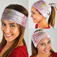 Pink Hawaii Shark Tattoo Neck Gaiter Puakenikeni Lei Plumeria Polynesian Pattern LT14 - Polynesian Pride