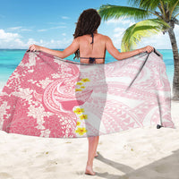Pink Hawaii Shark Tattoo Sarong Puakenikeni Lei Plumeria Polynesian Pattern LT14 - Polynesian Pride