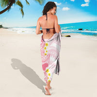Pink Hawaii Shark Tattoo Sarong Puakenikeni Lei Plumeria Polynesian Pattern LT14 - Polynesian Pride