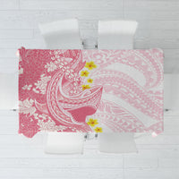 Pink Hawaii Shark Tattoo Tablecloth Puakenikeni Lei Plumeria Polynesian Pattern