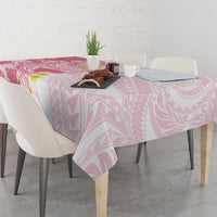 Pink Hawaii Shark Tattoo Tablecloth Puakenikeni Lei Plumeria Polynesian Pattern