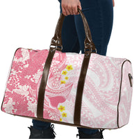 Pink Hawaii Shark Tattoo Travel Bag Puakenikeni Lei Plumeria Polynesian Pattern