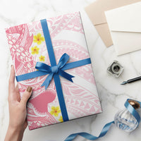 Pink Hawaii Shark Tattoo Wrapping Paper Puakenikeni Lei Plumeria Polynesian Pattern