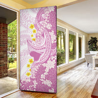 Purple Hawaii Shark Tattoo Door Cover Puakenikeni Lei Plumeria Polynesian Pattern