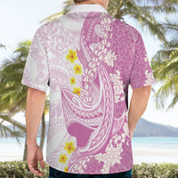 Purple Hawaii Shark Tattoo Hawaiian Shirt Puakenikeni Lei Plumeria Polynesian Pattern LT14 - Polynesian Pride