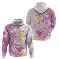 Purple Hawaii Shark Tattoo Hoodie Puakenikeni Lei Plumeria Polynesian Pattern