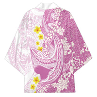 Purple Hawaii Shark Tattoo Kimono Puakenikeni Lei Plumeria Polynesian Pattern LT14 - Polynesian Pride