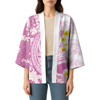 Purple Hawaii Shark Tattoo Kimono Puakenikeni Lei Plumeria Polynesian Pattern LT14 - Polynesian Pride