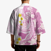 Purple Hawaii Shark Tattoo Kimono Puakenikeni Lei Plumeria Polynesian Pattern LT14 - Polynesian Pride