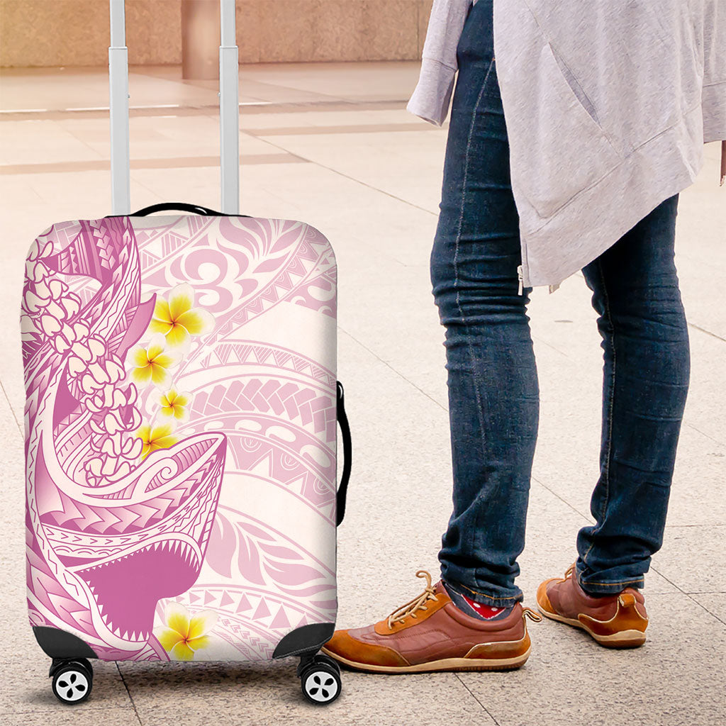 Purple Hawaii Shark Tattoo Luggage Cover Puakenikeni Lei Plumeria Polynesian Pattern LT14 Purple - Polynesian Pride
