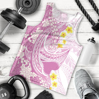 Purple Hawaii Shark Tattoo Men Tank Top Puakenikeni Lei Plumeria Polynesian Pattern