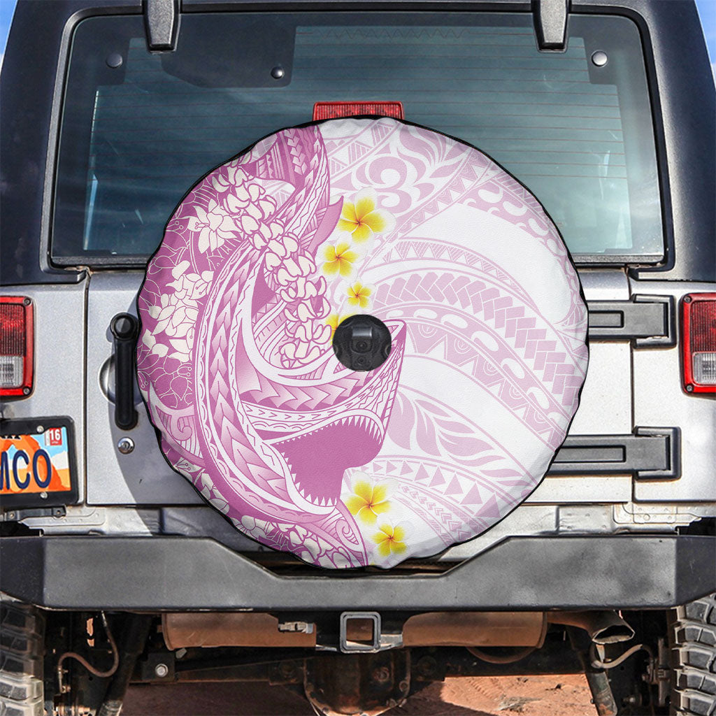 Purple Hawaii Shark Tattoo Spare Tire Cover Puakenikeni Lei Plumeria Polynesian Pattern LT14 Purple - Polynesian Pride