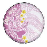Purple Hawaii Shark Tattoo Spare Tire Cover Puakenikeni Lei Plumeria Polynesian Pattern LT14 - Polynesian Pride