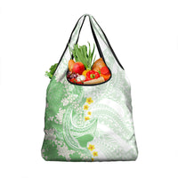 Green Hawaii Shark Tattoo Grocery Bag Puakenikeni Lei Plumeria Polynesian Pattern LT14 1-pack One Size Green - Polynesian Pride