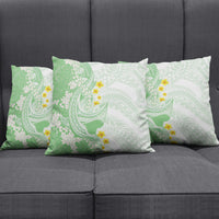 Green Hawaii Shark Tattoo Pillow Cover Puakenikeni Lei Plumeria Polynesian Pattern LT14 - Polynesian Pride