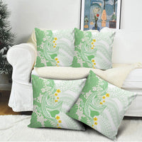 Green Hawaii Shark Tattoo Pillow Cover Puakenikeni Lei Plumeria Polynesian Pattern LT14 - Polynesian Pride