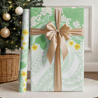 Green Hawaii Shark Tattoo Wrapping Paper Puakenikeni Lei Plumeria Polynesian Pattern LT14 - Polynesian Pride