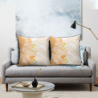Orange Hawaii Shark Tattoo Pillow Cover Puakenikeni Lei Plumeria Polynesian Pattern LT14 - Polynesian Pride