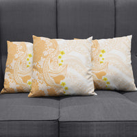 Orange Hawaii Shark Tattoo Pillow Cover Puakenikeni Lei Plumeria Polynesian Pattern LT14 - Polynesian Pride