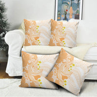 Orange Hawaii Shark Tattoo Pillow Cover Puakenikeni Lei Plumeria Polynesian Pattern LT14 - Polynesian Pride