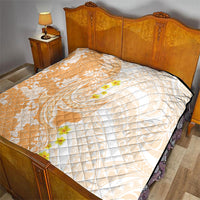 Orange Hawaii Shark Tattoo Quilt Puakenikeni Lei Plumeria Polynesian Pattern LT14 - Polynesian Pride
