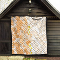 Orange Hawaii Shark Tattoo Quilt Puakenikeni Lei Plumeria Polynesian Pattern LT14 - Polynesian Pride