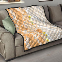 Orange Hawaii Shark Tattoo Quilt Puakenikeni Lei Plumeria Polynesian Pattern LT14 - Polynesian Pride
