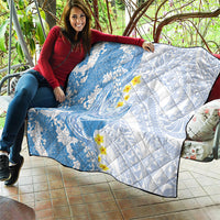 Blue Hawaii Shark Tattoo Quilt Puakenikeni Lei Plumeria Polynesian Pattern