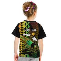 Personalised Paddle Board Hawaii Kid T Shirt Molokai 2 Oahu World Championships Kakau Pattern LT14 - Polynesian Pride