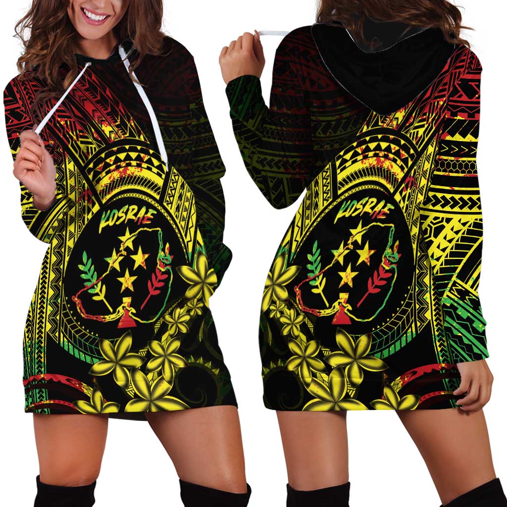 Reggae Kosrae Liberation Day Hoodie Dress September 8 Polynesian Tattoo - Polynesian Pride