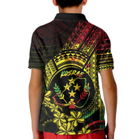 Reggae Kosrae Liberation Day Kid Polo Shirt September 8 Polynesian Tattoo - Polynesian Pride