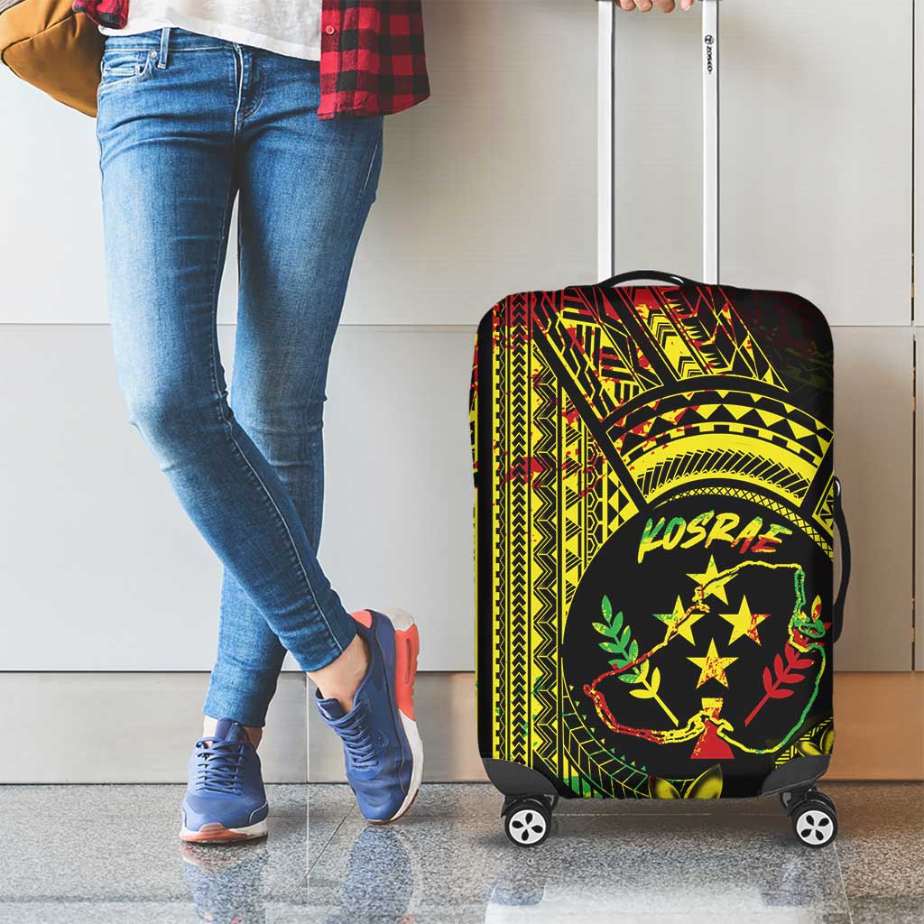 Reggae Kosrae Liberation Day Luggage Cover September 8 Polynesian Tattoo - Polynesian Pride