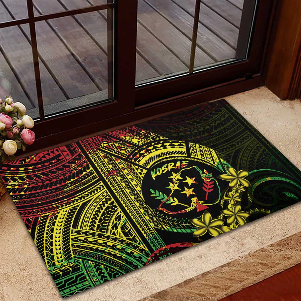 Reggae Kosrae Liberation Day Rubber Doormat September 8 Polynesian Tattoo - Polynesian Pride