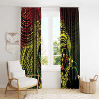 Reggae Kosrae Liberation Day Window Curtain September 8 Polynesian Tattoo - Polynesian Pride