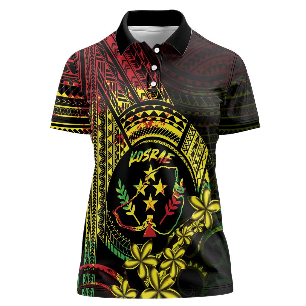 Reggae Kosrae Liberation Day Women Polo Shirt September 8 Polynesian Tattoo - Polynesian Pride