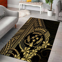 Gold Kosrae Liberation Day Area Rug September 8 Polynesian Tattoo - Polynesian Pride