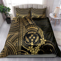 Gold Kosrae Liberation Day Bedding Set September 8 Polynesian Tattoo - Polynesian Pride