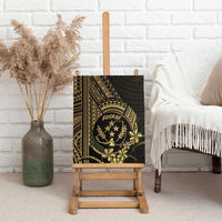 Gold Kosrae Liberation Day Canvas Wall Art September 8 Polynesian Tattoo - Polynesian Pride