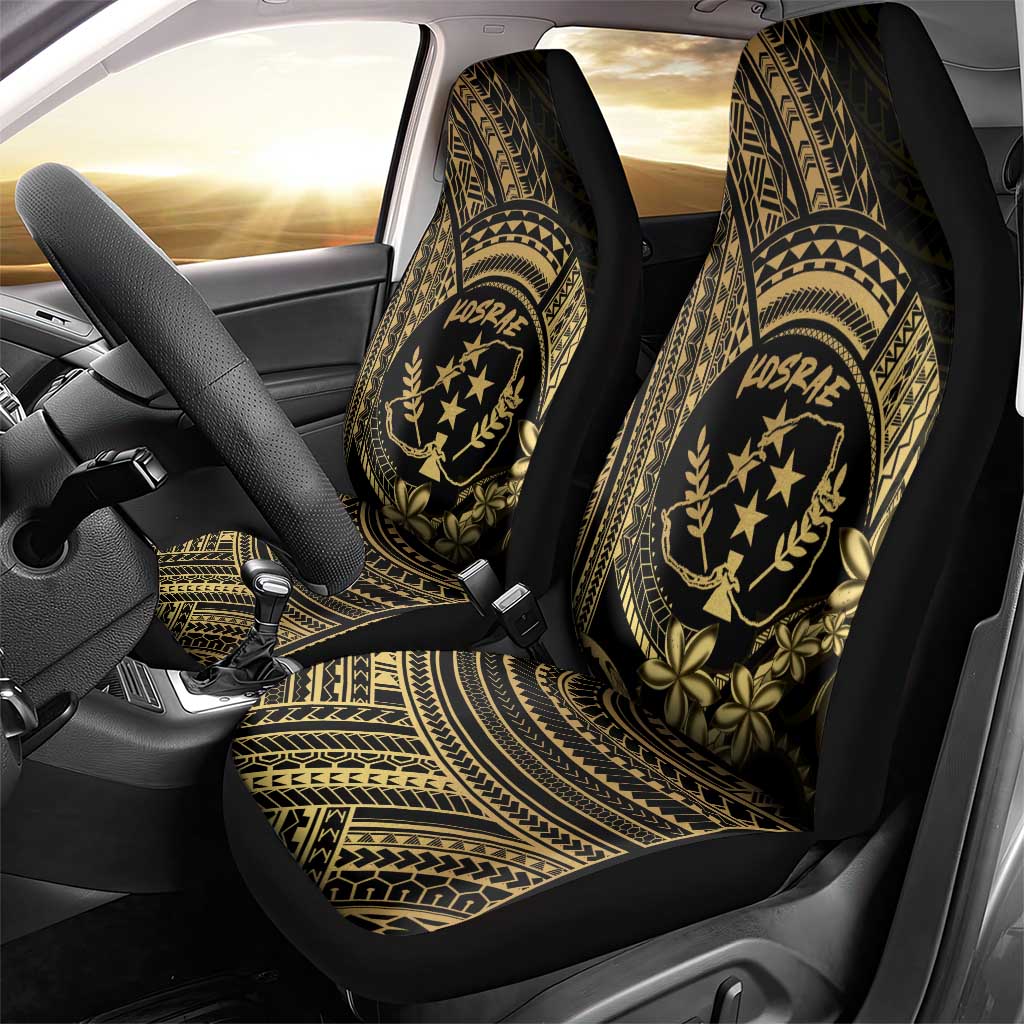 Gold Kosrae Liberation Day Car Seat Cover September 8 Polynesian Tattoo - Polynesian Pride