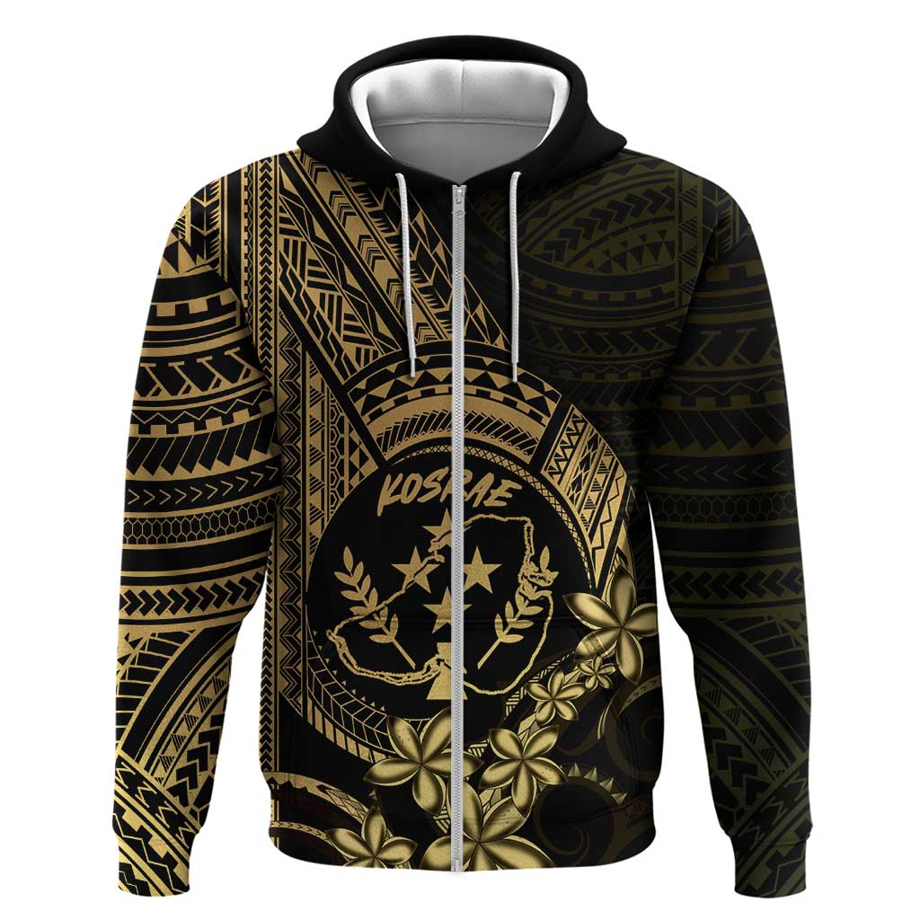 Gold Kosrae Liberation Day Hoodie September 8 Polynesian Tattoo LT14 Zip Hoodie Gold - Polynesian Pride