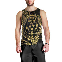 Gold Kosrae Liberation Day Men Tank Top September 8 Polynesian Tattoo LT14 - Polynesian Pride