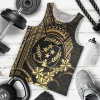 Gold Kosrae Liberation Day Men Tank Top September 8 Polynesian Tattoo LT14 - Polynesian Pride