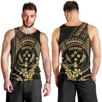 Gold Kosrae Liberation Day Men Tank Top September 8 Polynesian Tattoo LT14 - Polynesian Pride