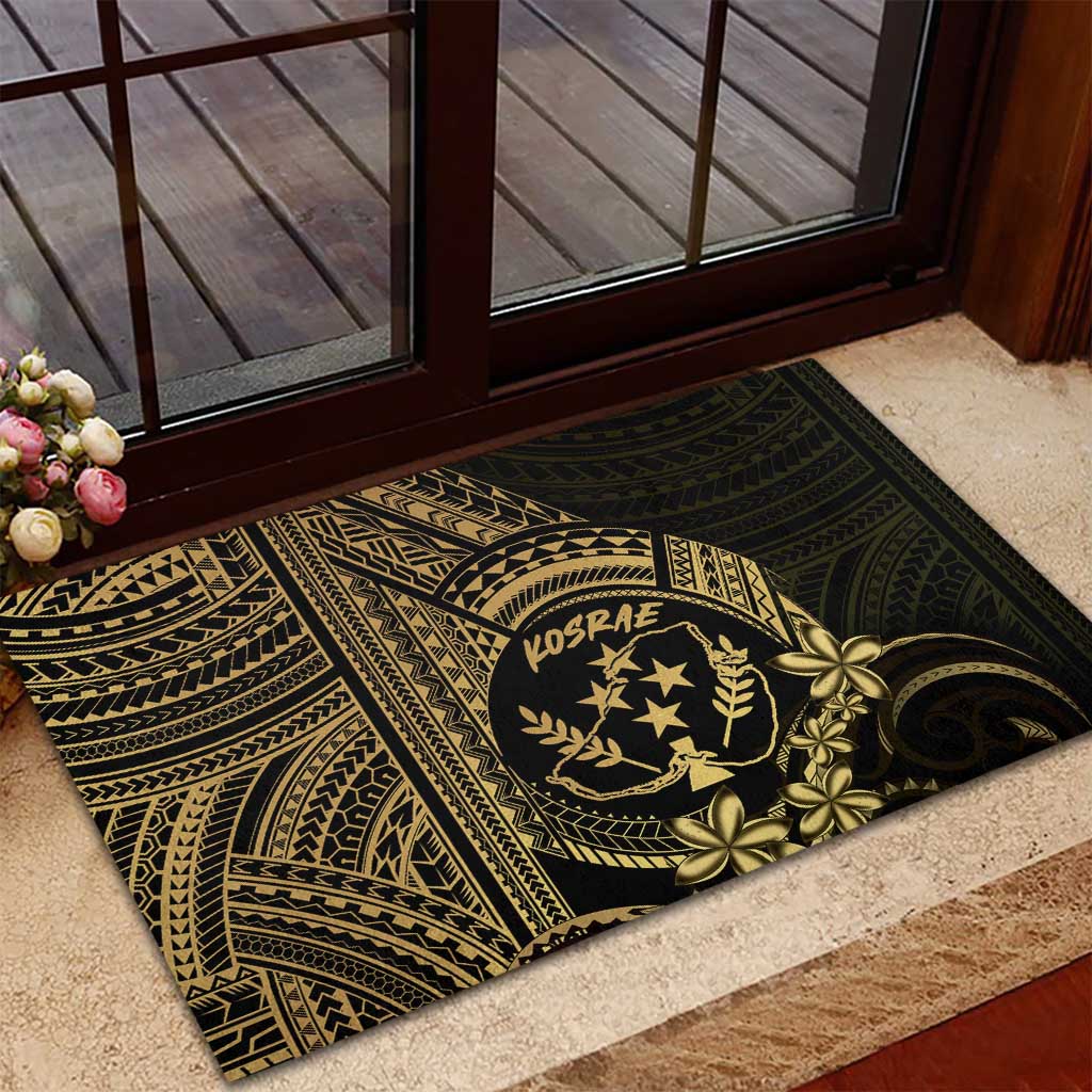 Gold Kosrae Liberation Day Rubber Doormat September 8 Polynesian Tattoo - Polynesian Pride