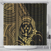 Gold Kosrae Liberation Day Shower Curtain September 8 Polynesian Tattoo - Polynesian Pride