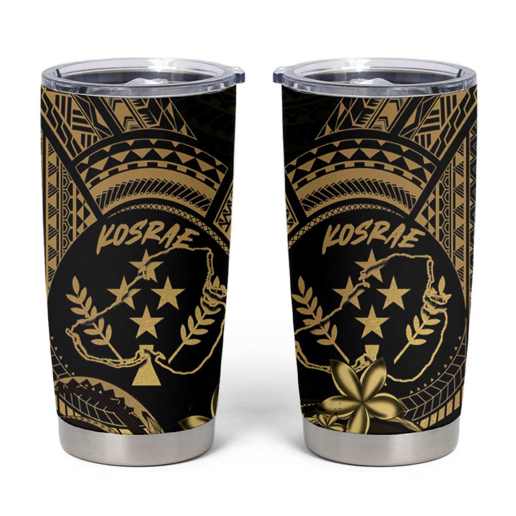 Gold Kosrae Liberation Day Tumbler Cup September 8 Polynesian Tattoo - Polynesian Pride