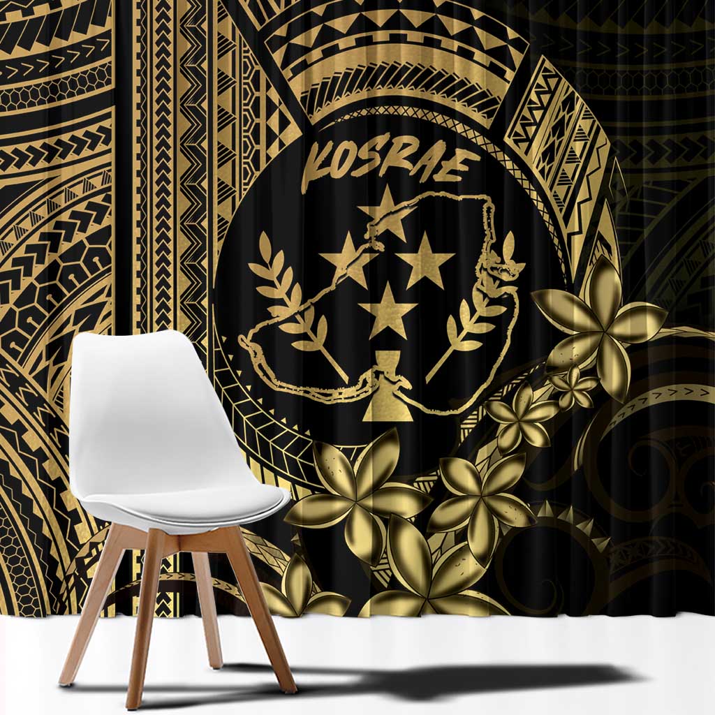 Gold Kosrae Liberation Day Window Curtain September 8 Polynesian Tattoo - Polynesian Pride