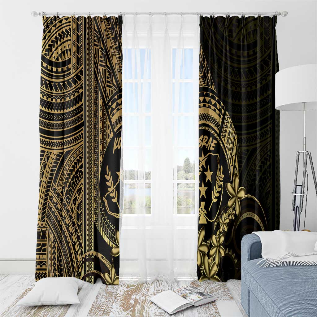 Gold Kosrae Liberation Day Window Curtain September 8 Polynesian Tattoo - Polynesian Pride