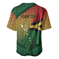 Personalised Long Live Vanuatu Independence Day Baseball Jersey 46th Anniversary Woven Pattern LT14 - Polynesian Pride